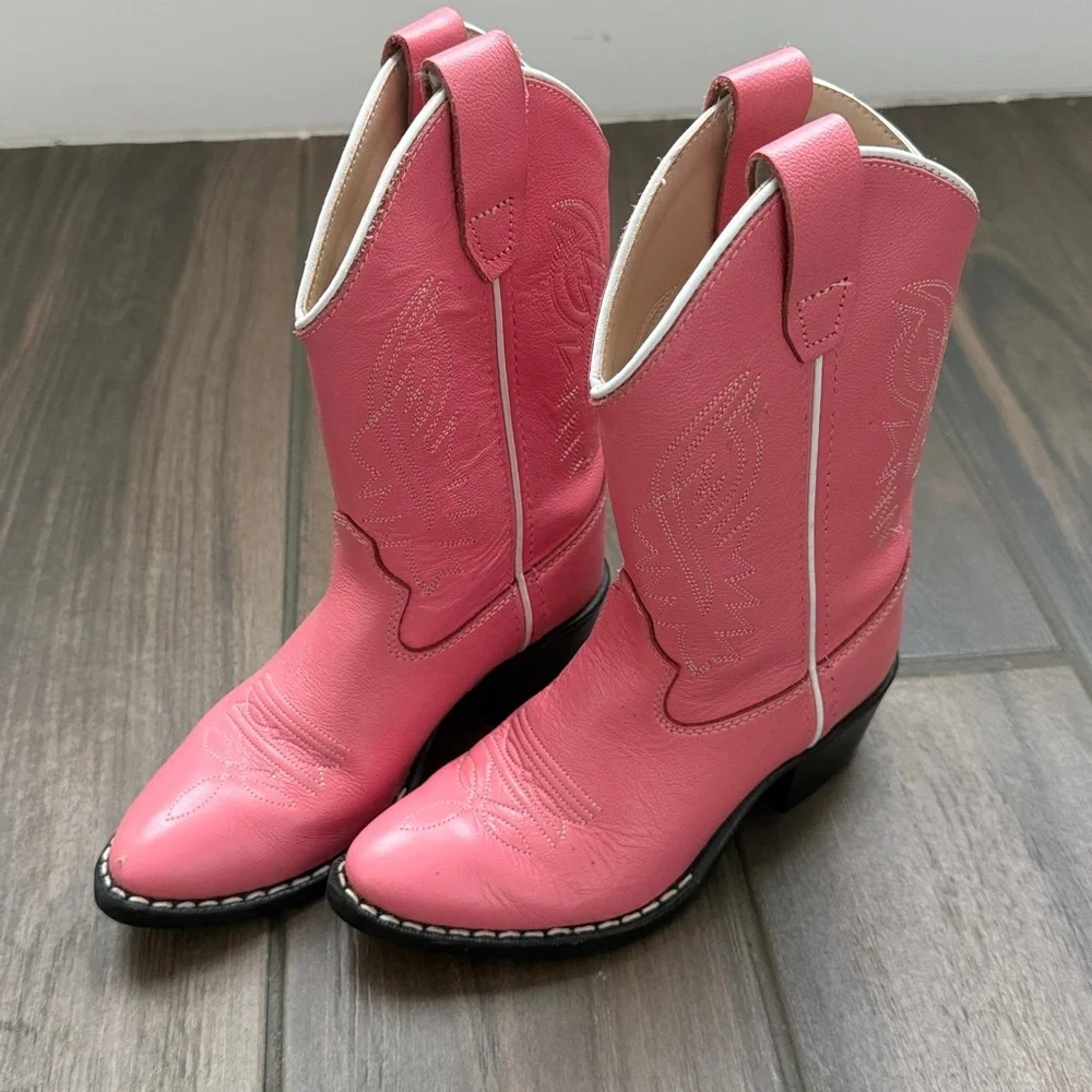Old West Pink Girls' Cowgirl Boots size 12 little girl